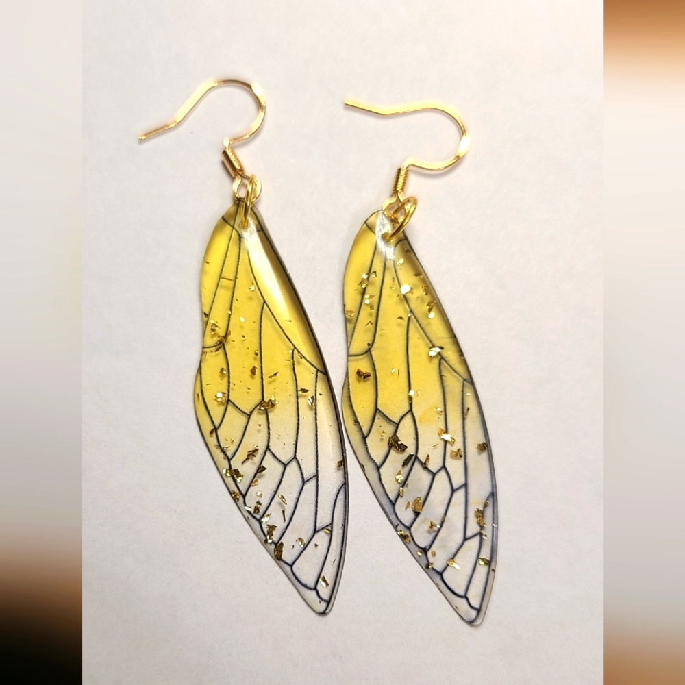 Handmade Dragonfly wing earrings